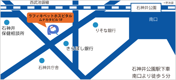 〒177 - 0041 東京都練馬区石神井 7-1-5 ムナカタビル 1Fの地図